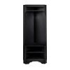 Modern Black Corner Hall Tree Coat Rack Entryway Storage Cabinet Shoe Bench