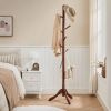 Heavy Duty Solid Wood Coat Rack in Dark Brown Finish with 53 lb Weight Capacity
