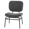 Modern Grey Upholstered Ergonomic Padded Accent Chair