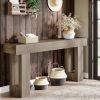 Modern Farmhouse 63-inch Entryway Console Sofa Table in Grey Wood Finish