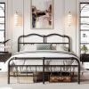 King Size Industrial Vintage Heavy Duty Steel Slat Bed Frame