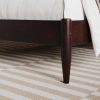 King Size Solid Hardwood Victorian Style Espresso Platform Bed