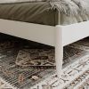 King Size Solid Hardwood Victorian Style White Platform Bed