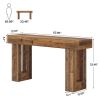 Modern Farmhouse 63-inch Entryway Console Sofa Table in Distressed Wood Finish
