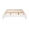 King Size White Wooden 4 Post Platform Bed Frame