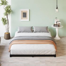 Queen size 3-inch Low Profile Heavy Duty Metal Bed Frame in Matte Black
