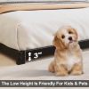 Queen size 3-inch Low Profile Heavy Duty Metal Bed Frame in Matte Black