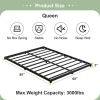 Queen size 3-inch Low Profile Heavy Duty Metal Bed Frame in Matte Black