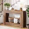 Modern Farmhouse 47-inch Long Entryway Console Table in Rustic Brown Wood Finish