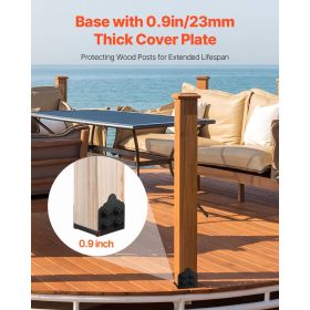 8x8 Post Base 2 Pcs, Inner Size 7.9x7.5 inch / 200x190 mm Post Brackets, Heavy Duty Carbon Steel Decking Posts