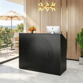 Modern  Reception Desk with Cable Grommet for Salon And Home Office Front Counter