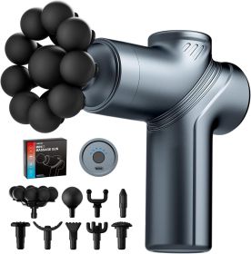 Massage Gun Deep Tissue, Back Massager for Pain Relief, Silent Mini Muscle Massager with 9 Massages Heads Birthday Gifts for Men Women Dad Him (B