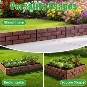 Easy Install Snap-in Garden Landscape Edging Flexible Angle Adjustable Stone Look Yard Border Fence for Garden Lawn Path Flower Bed