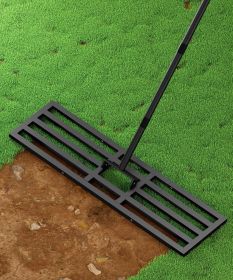 36x10 inch Lawn Leveling Rake, Upgraded Lawn Leveler Tool Heavy Duty Reinforced Connection, Garden Rake with Adjustable Long Handle