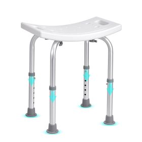 Shower Chair, Adjustable Height Shower Stool with Built-in Handles, Shower Seat for Inside Shower or Tub