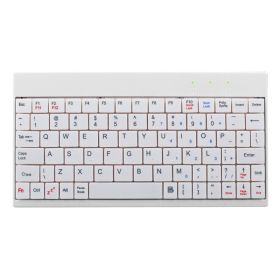 80 Keys Wired Keyboard Mini USB Connector Keyboard Portable Durable Keyboard With Carry Bag Tablet Stand For Android Window Tablet (Option: White)