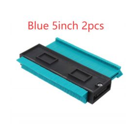 Radial Ruler Contour Gauge Taker Profile Gauge (Option: Blue 5inch 2pcs)